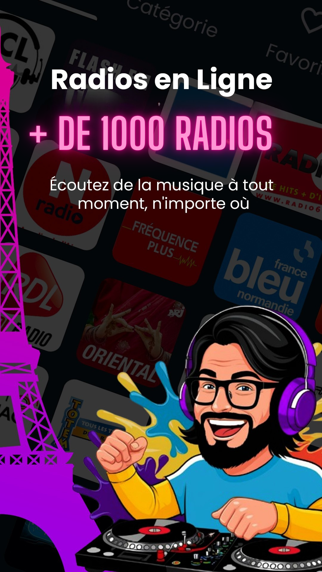 Plus de 1004 radios disponibles en streaming
